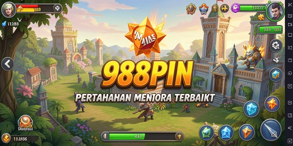 Tampilan gameplay menakjubkan dari 988SPIN dalam aksi Tower Defense.
