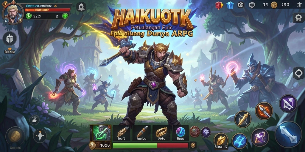 Gameplay seru dari HAIKUOTK menampilkan pertarungan melawan monster yang menantang.