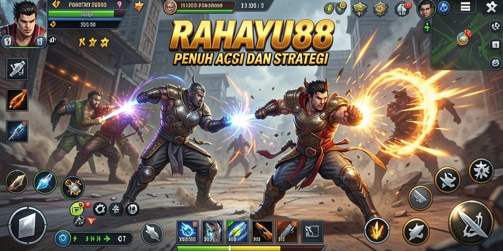 Tangkapan layar yang menunjukkan aksi seru dalam gameplay Fighting.