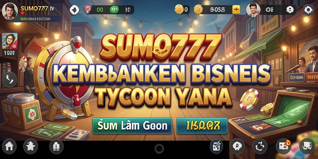 Tampilan gameplay SUMO777 yang menarik dalam mengelola bisnis Tycoon.